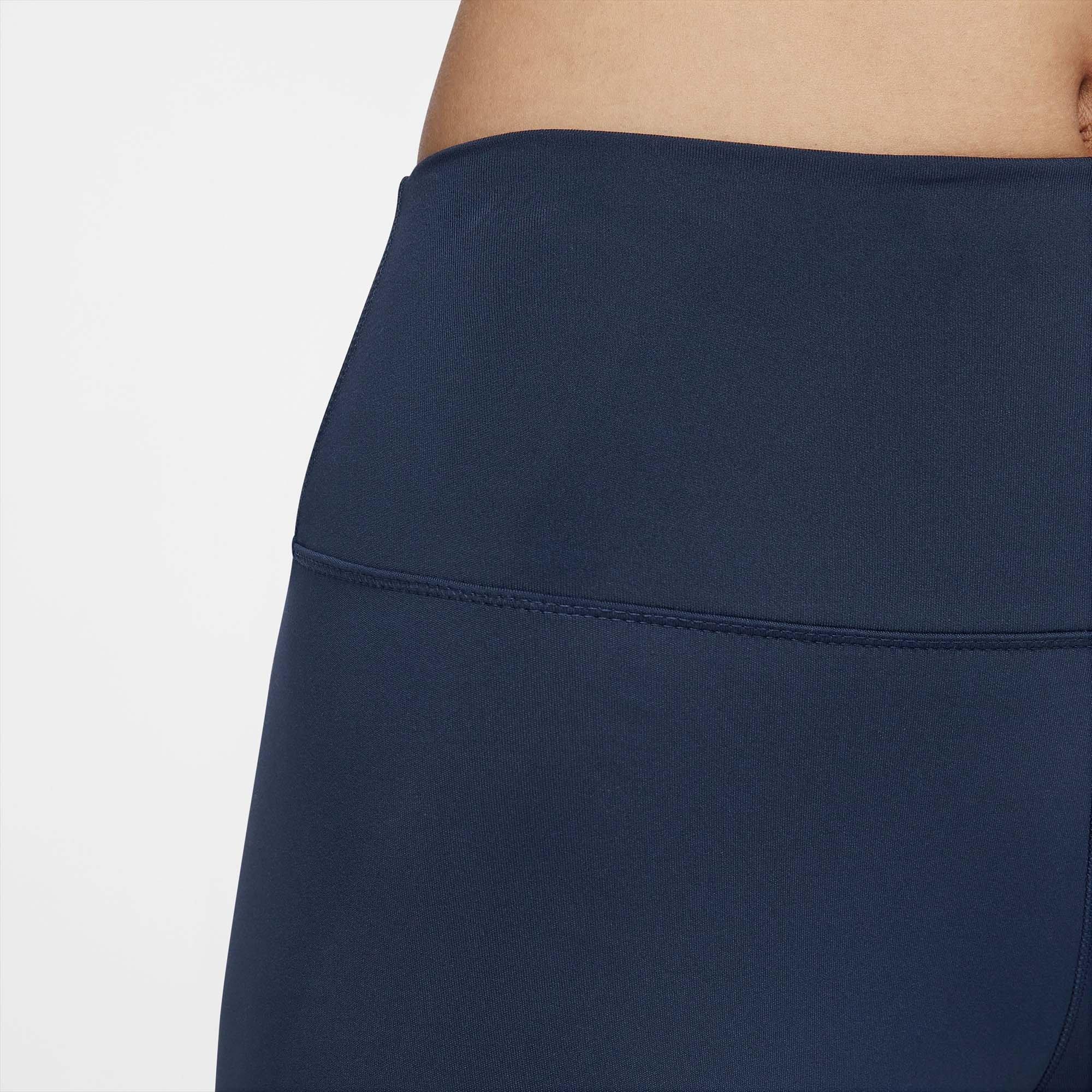 Obsidian/Black - Nike - One Womens High Waist Biker Shorts - 7