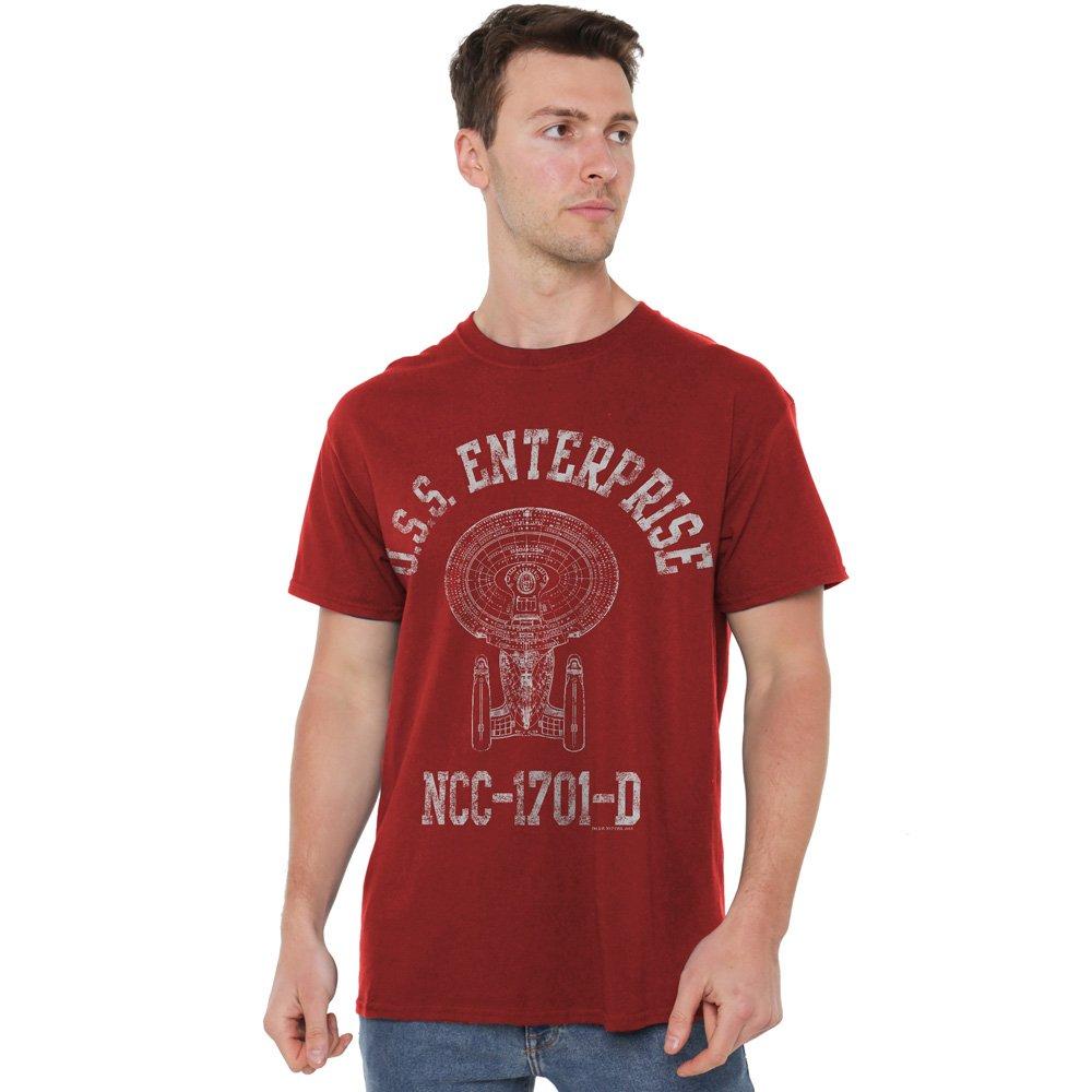 Red - Star Trek - Star Trek Enterprise D Athletic T-Shirt Cardinal - 1