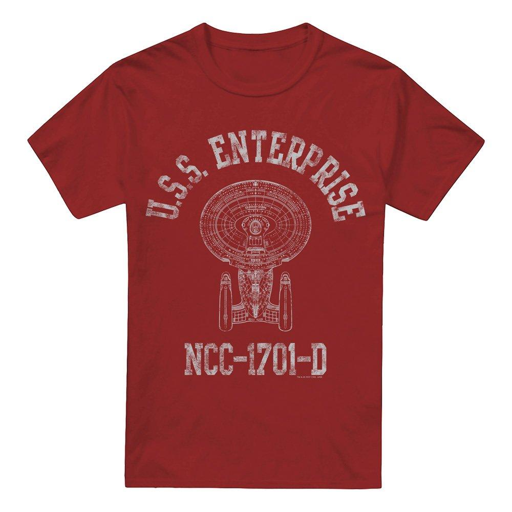 Red - Star Trek - Star Trek Enterprise D Athletic T-Shirt Cardinal - 4