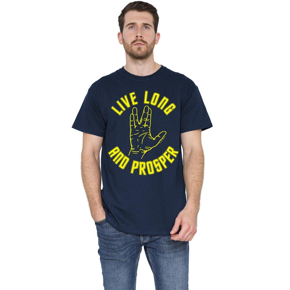 Navy - Star Trek - Star Trek Live Long Hand T-Shirt Navy - 1
