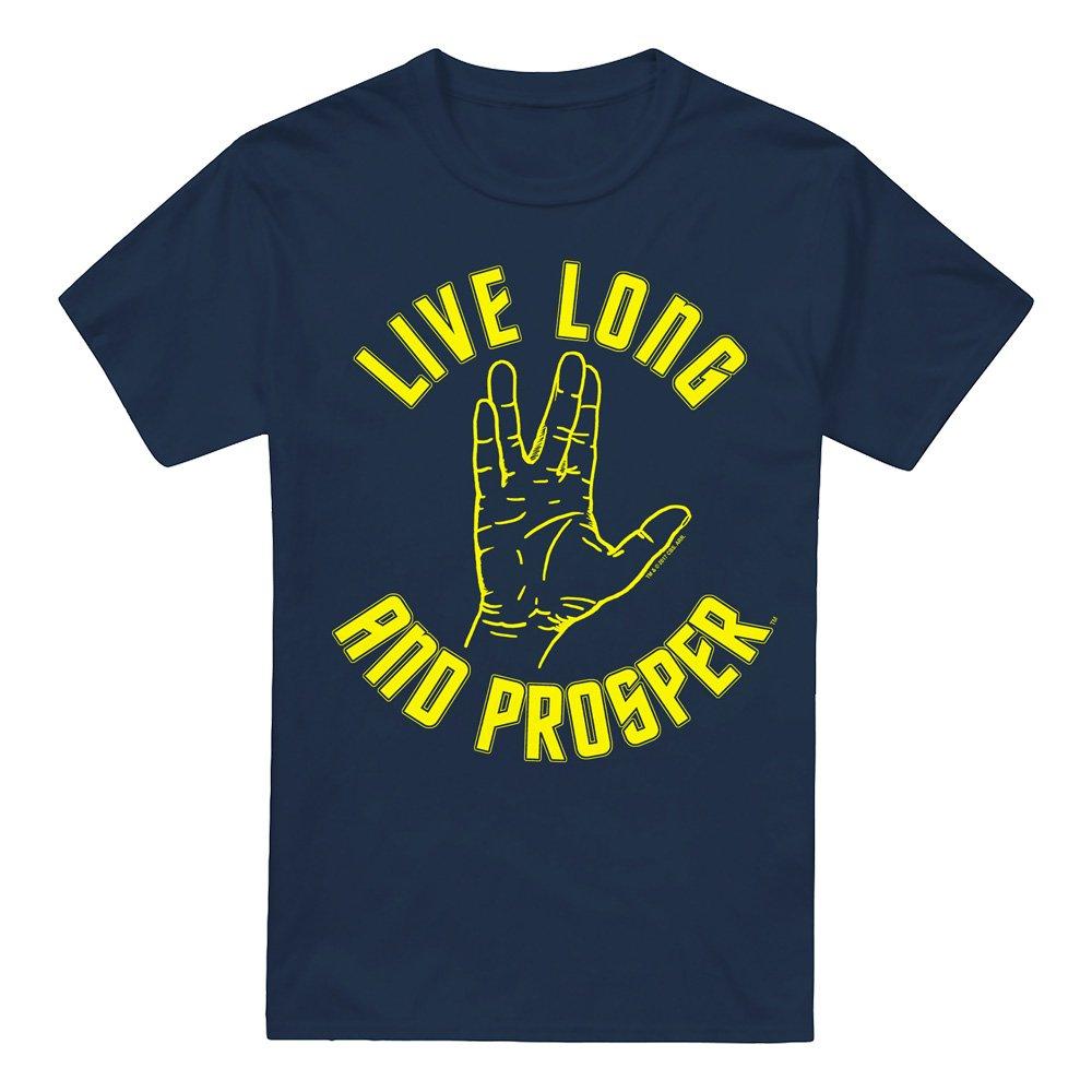 Navy - Star Trek - Star Trek Live Long Hand T-Shirt Navy - 4