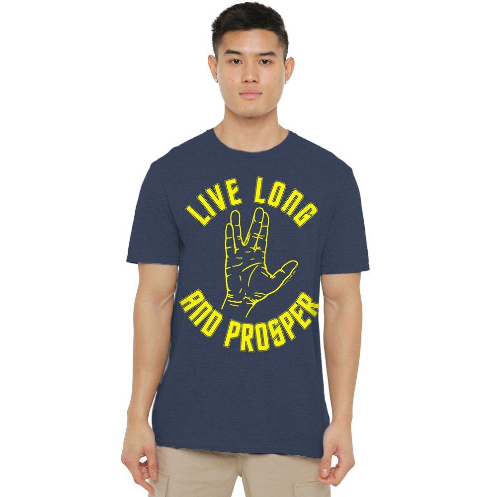Navy - Star Trek - Star Trek Live Long Hand T-Shirt Navy - 1