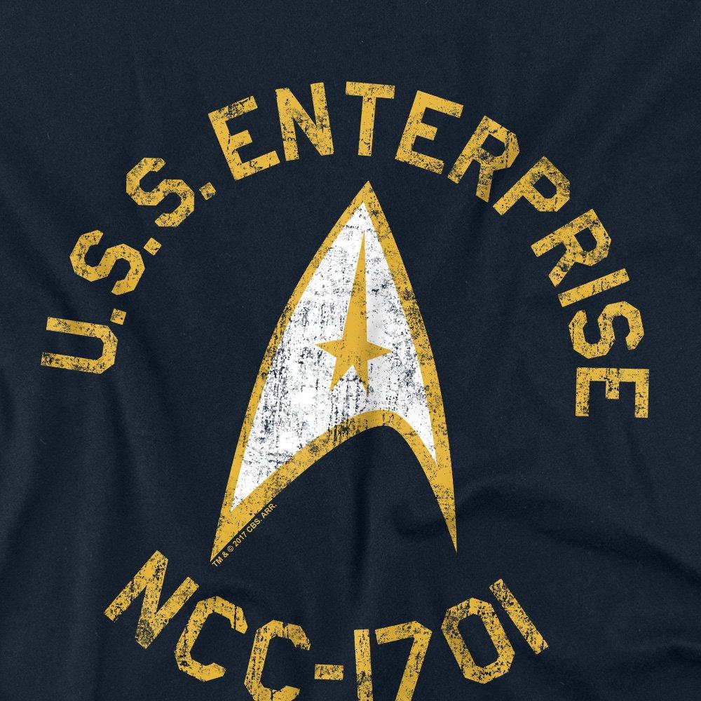 Navy - Star Trek - Star Trek Collegiate Mens Long Sleeve T Shirt Nav - 2