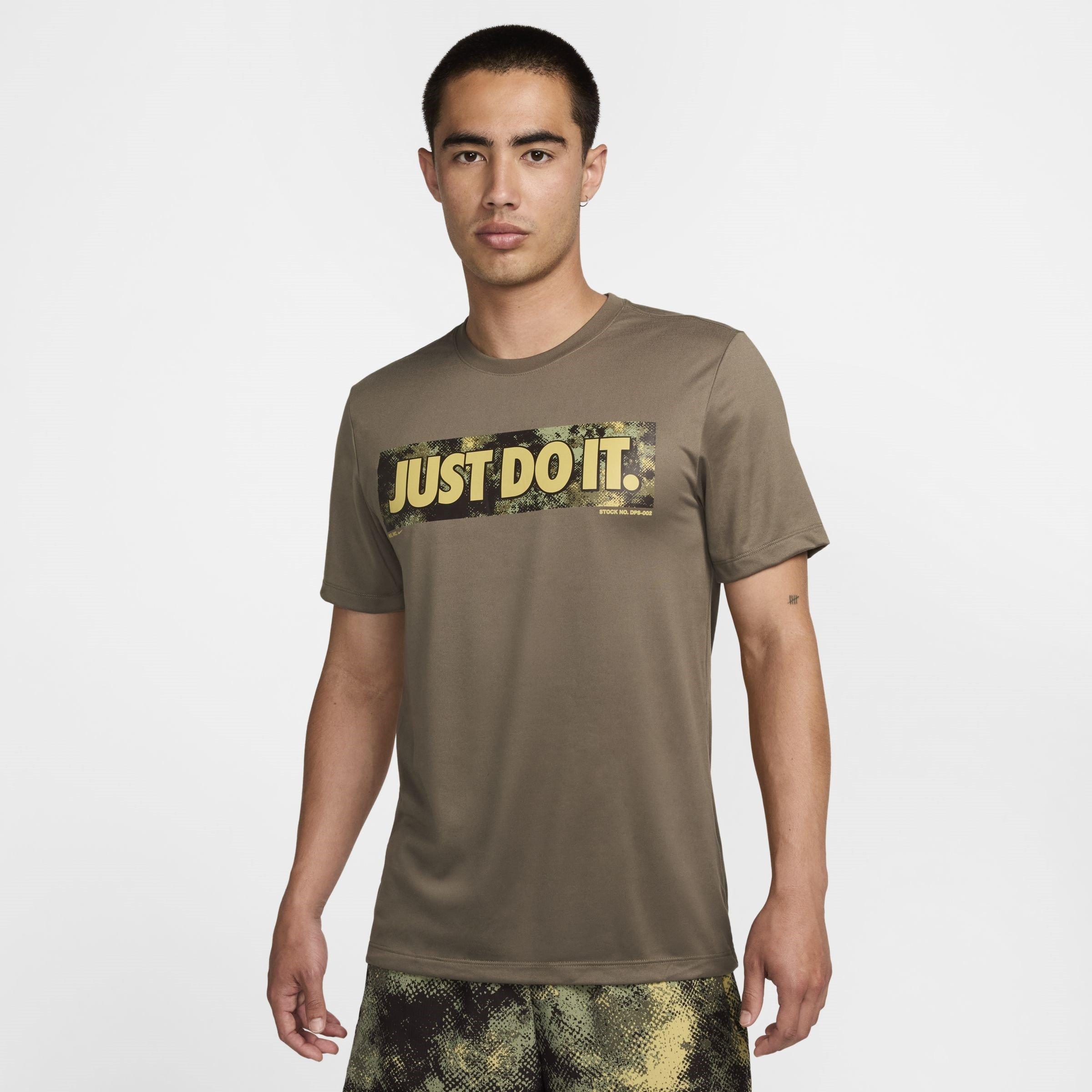 Medium Olive - Nike - Dri FIT Camo Mens Performance T Shirt - 1