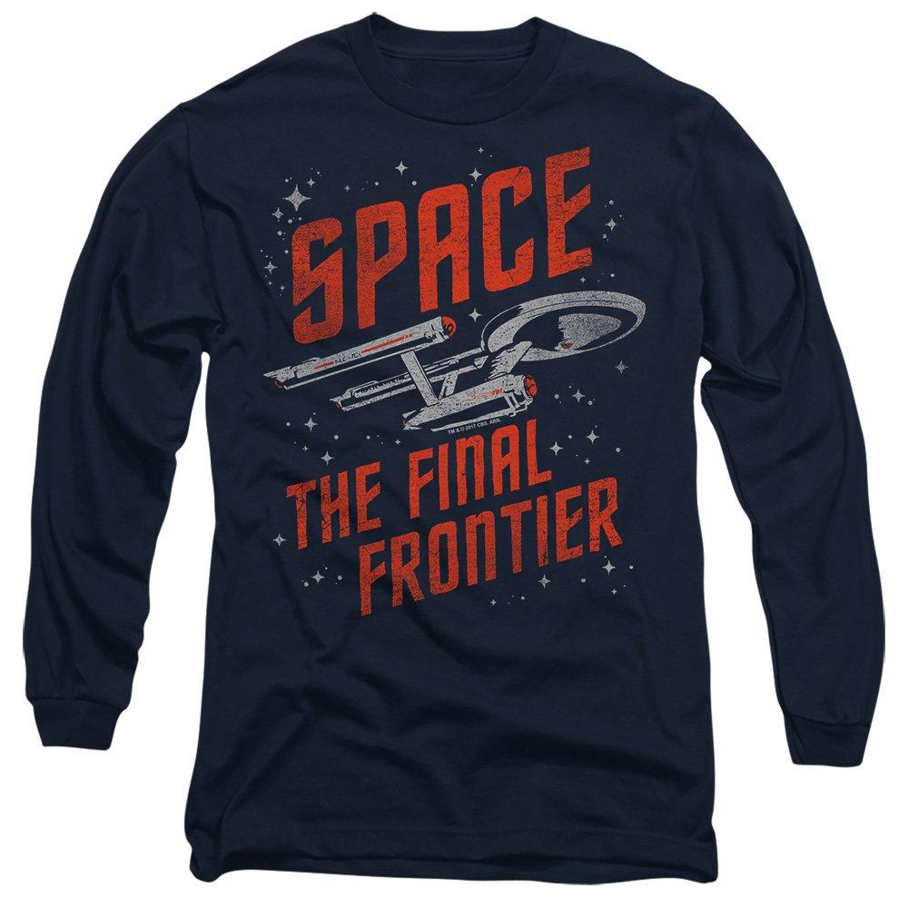 Navy - Star Trek - Star Trek Space Travel Mens Long Sleeve T Shirt N - 1