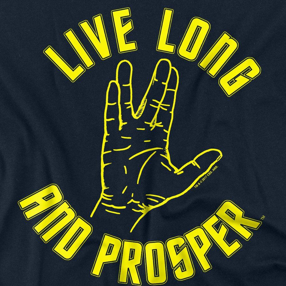 Navy - Star Trek - Star Trek Live Long Hand Long Sleeve T-Shirt Navy - 2