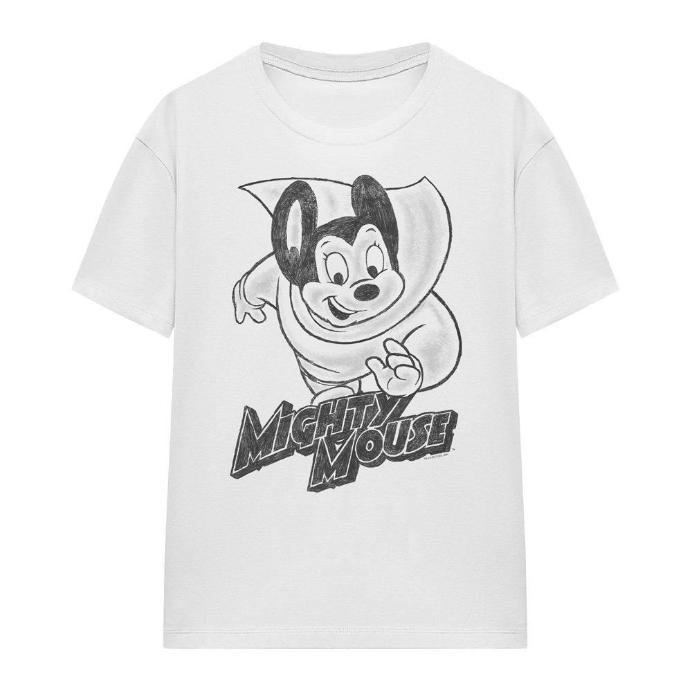 White - Other - Mighty Mouse Mighty Sketch T-Shirt White - 4
