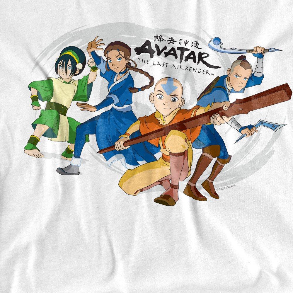 White - Other - Avatar The Last Airbender Avatars Group T-Shirt W - 2