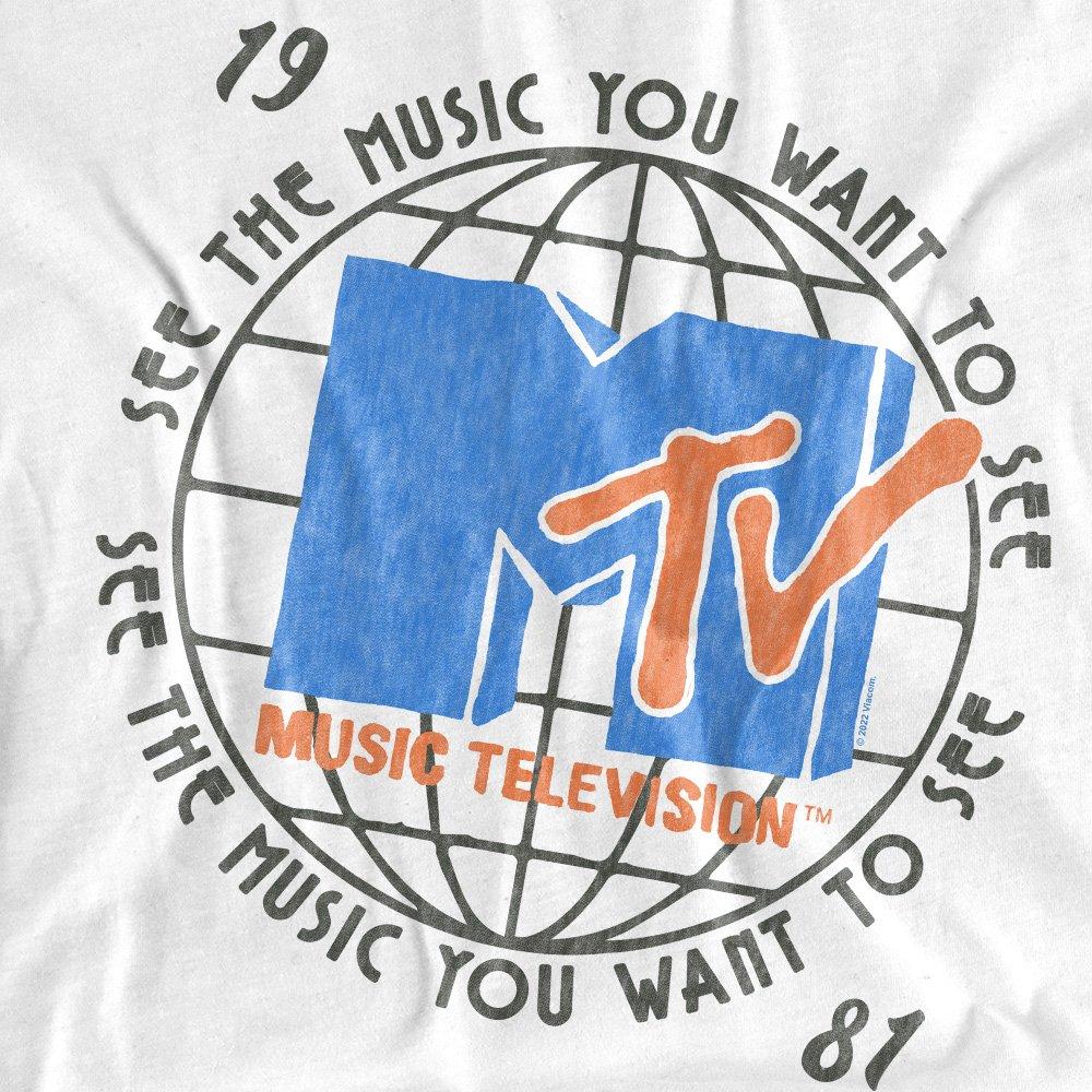 White - Other - MTV MTV 1981 Globe Unisex T Shirt White - 2