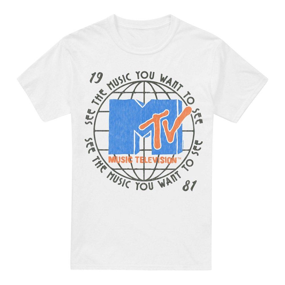 White - Other - MTV MTV 1981 Globe Unisex T Shirt White - 4
