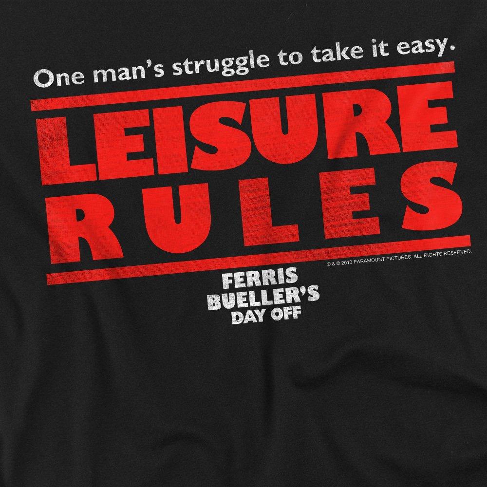 Black - Other - Ferris Bueller Leisure Rules Unisex T Shirt Black - 2