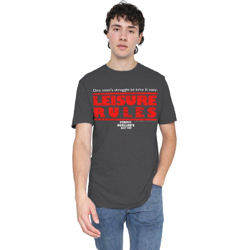 Charcoal - Other - Ferris Bueller Leisure Rules-Adult Heather Black - 1