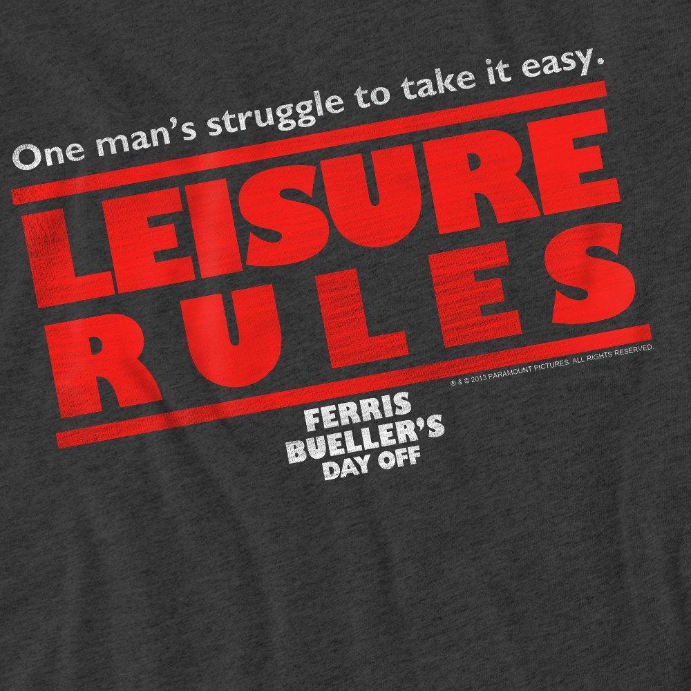 Charcoal - Other - Ferris Bueller Leisure Rules-Adult Heather Black - 2