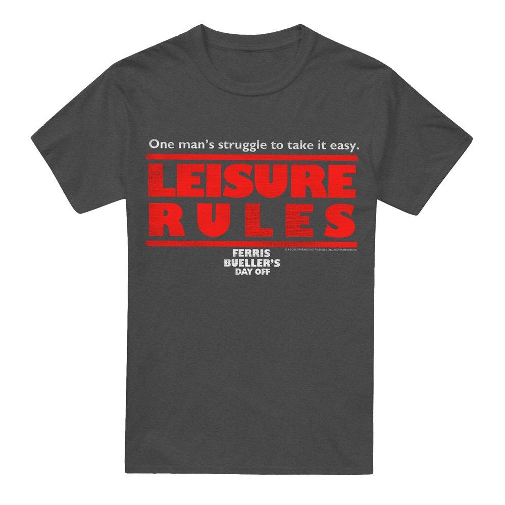 Charcoal - Other - Ferris Bueller Leisure Rules-Adult Heather Black - 4