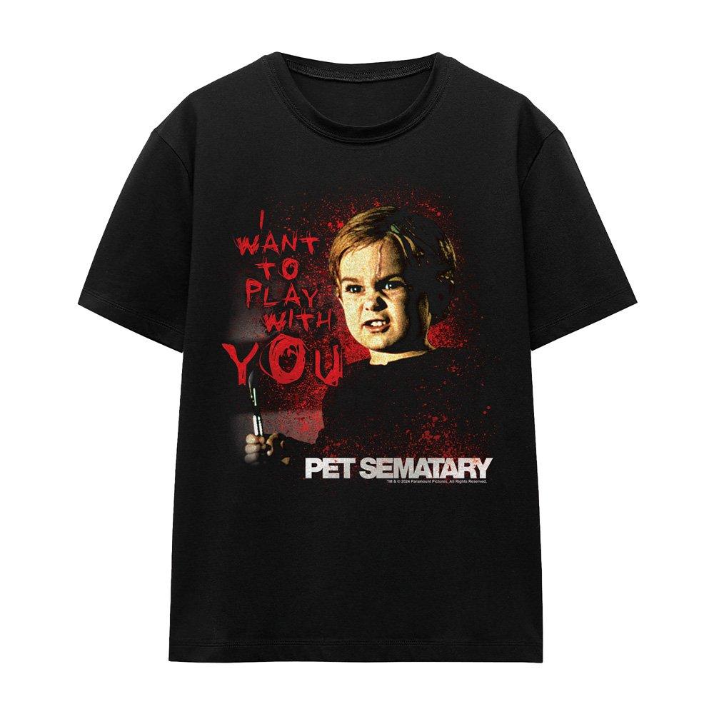 Black - Other - Pet Sematary I Want To Play T-Shirt Black - 4