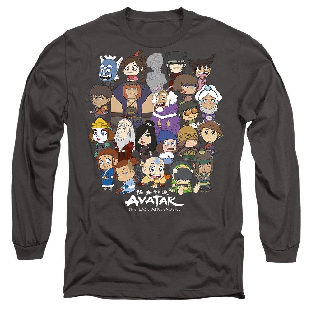Charcoal - Other - Avatar The Last Airbender Chibi Group Mens Long Sl - 1