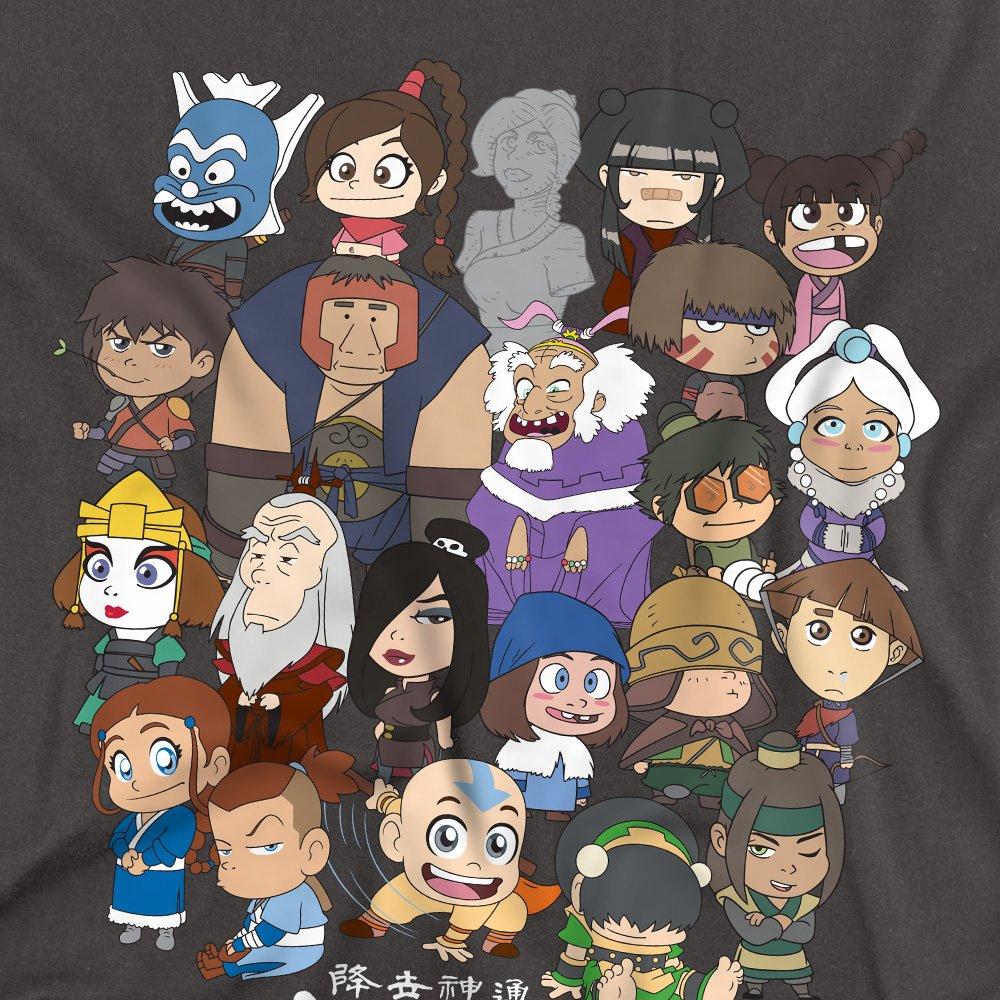 Charcoal - Other - Avatar The Last Airbender Chibi Group Mens Long Sl - 2