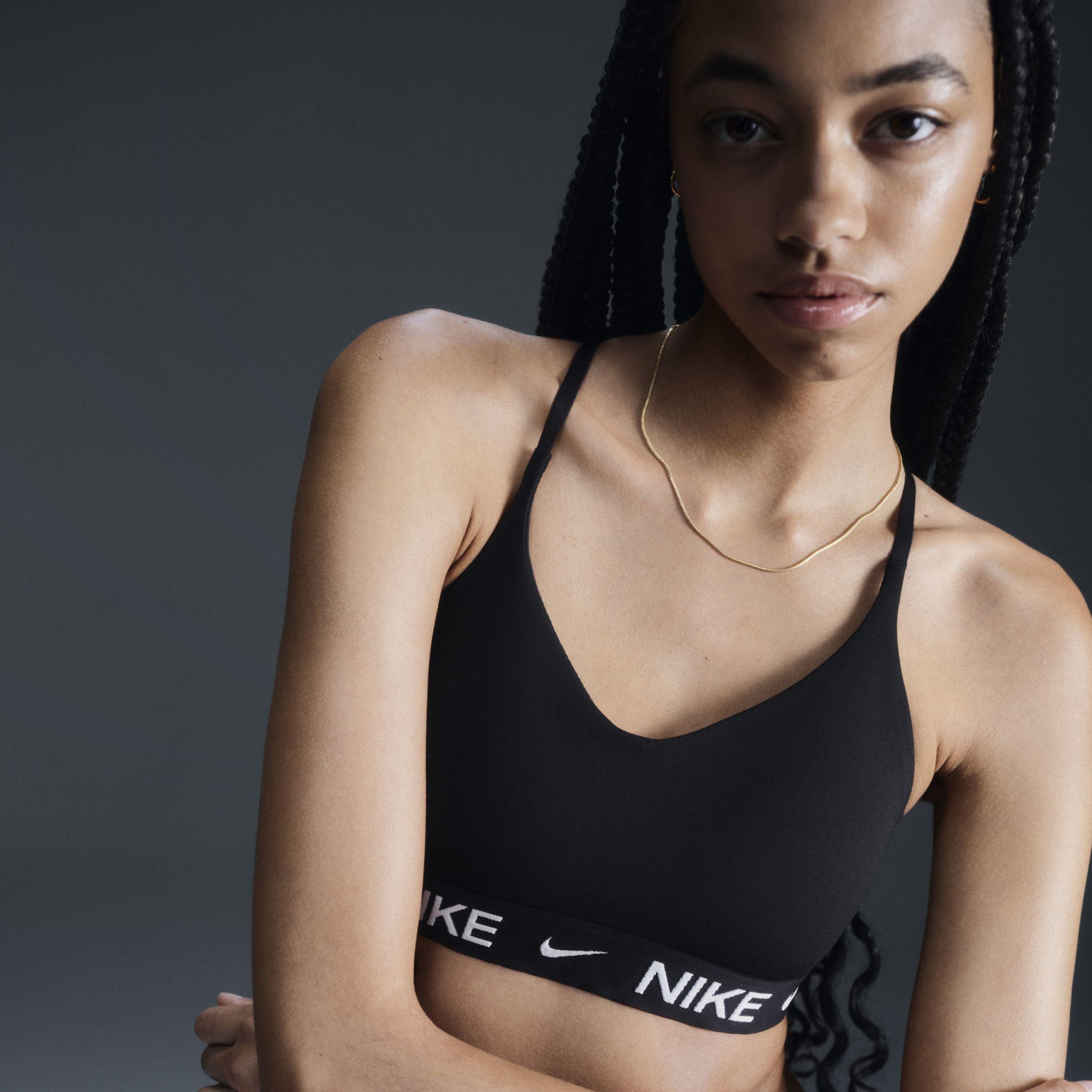 BLACK/BLACK/WHI - Nike - Indy Light Support Women's Padded Adjustable Sports Bra - 1