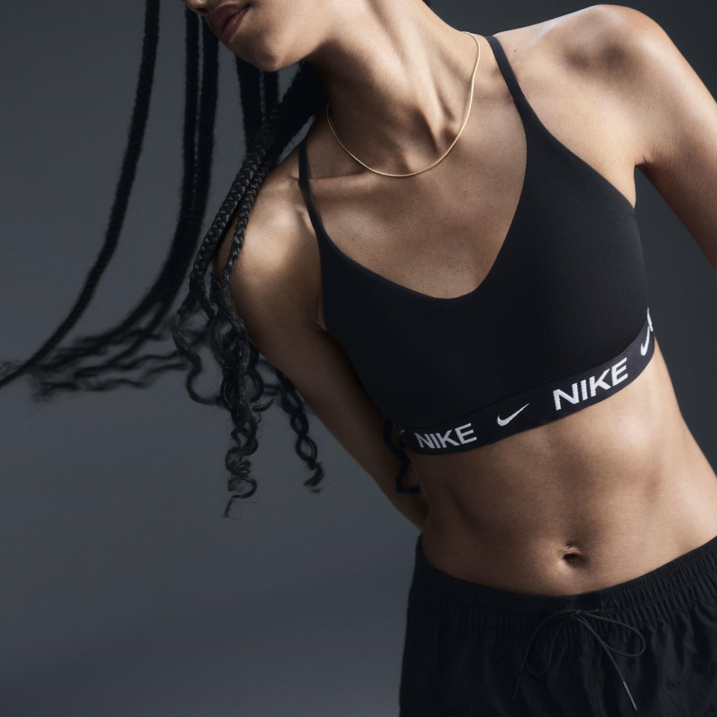 BLACK/BLACK/WHI - Nike - Indy Light Support Women's Padded Adjustable Sports Bra - 2