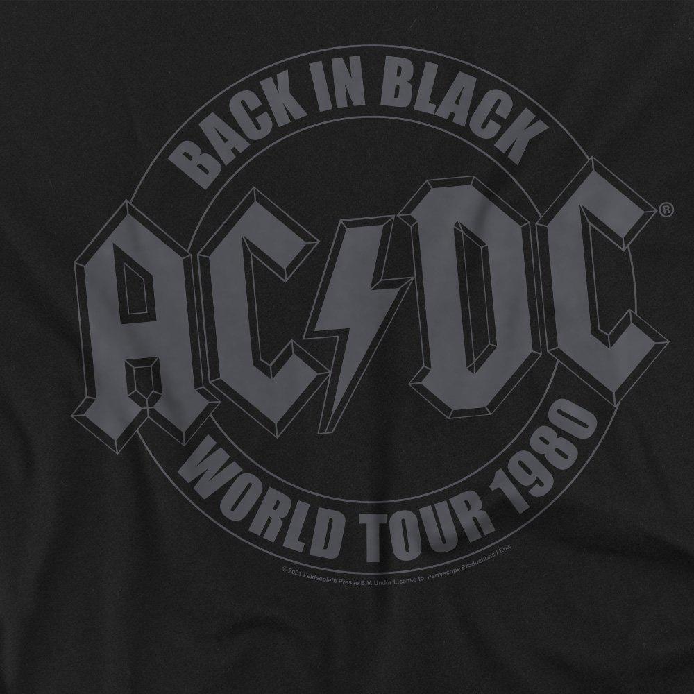 Black - ACDC - AC DC Tour Emblem Unisex T Shirt Black - 2