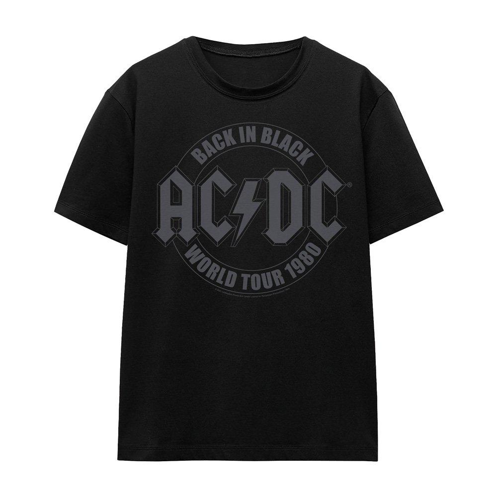 Black - ACDC - AC DC Tour Emblem T-Shirt Black - 4