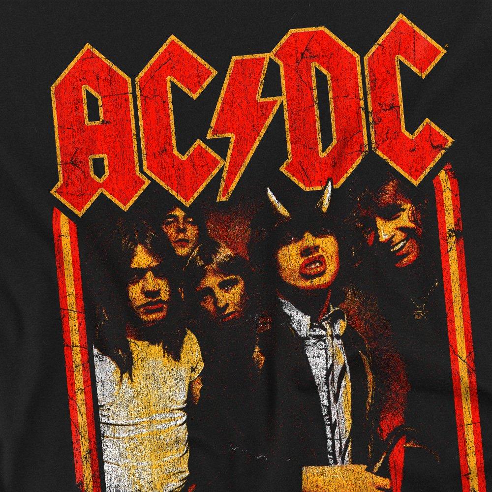 Black - ACDC - AC DC Group Distressed Unisex T Shirt Black - 2