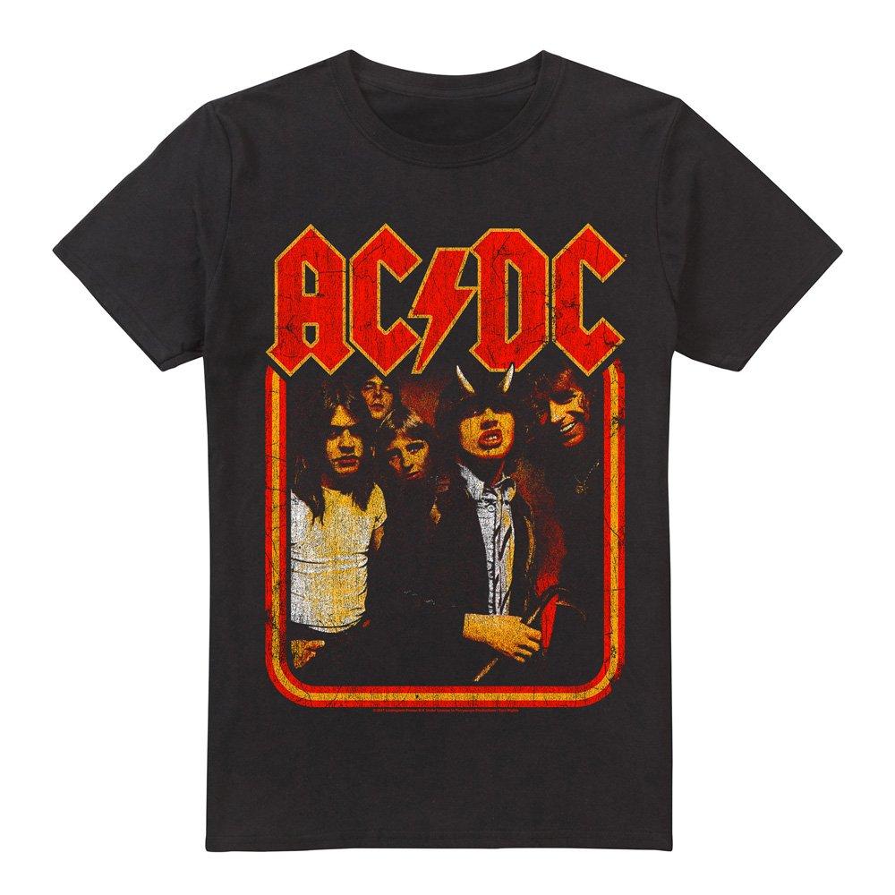 Black - ACDC - AC DC Group Distressed Unisex T Shirt Black - 4