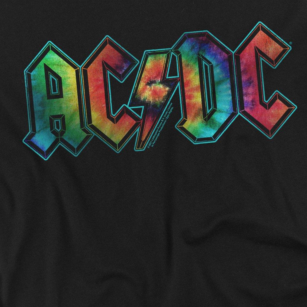 Black - ACDC - AC DC Tie Dye Logo Unisex T Shirt Black - 2