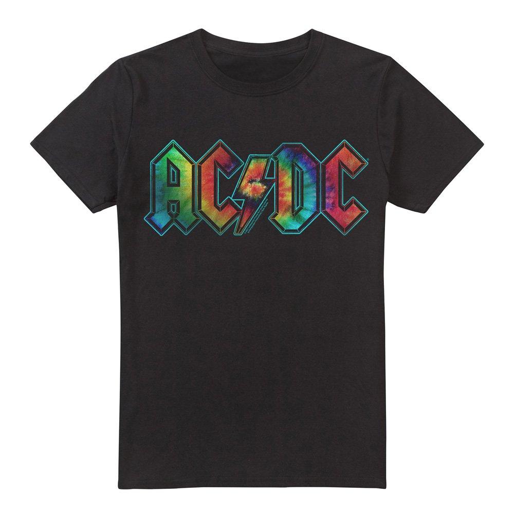Black - ACDC - AC DC Tie Dye Logo Unisex T Shirt Black - 4