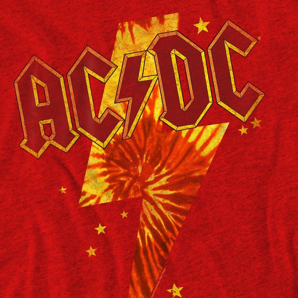 Red - ACDC - AC DC Tie Dye BoltT Shirt Red - 2
