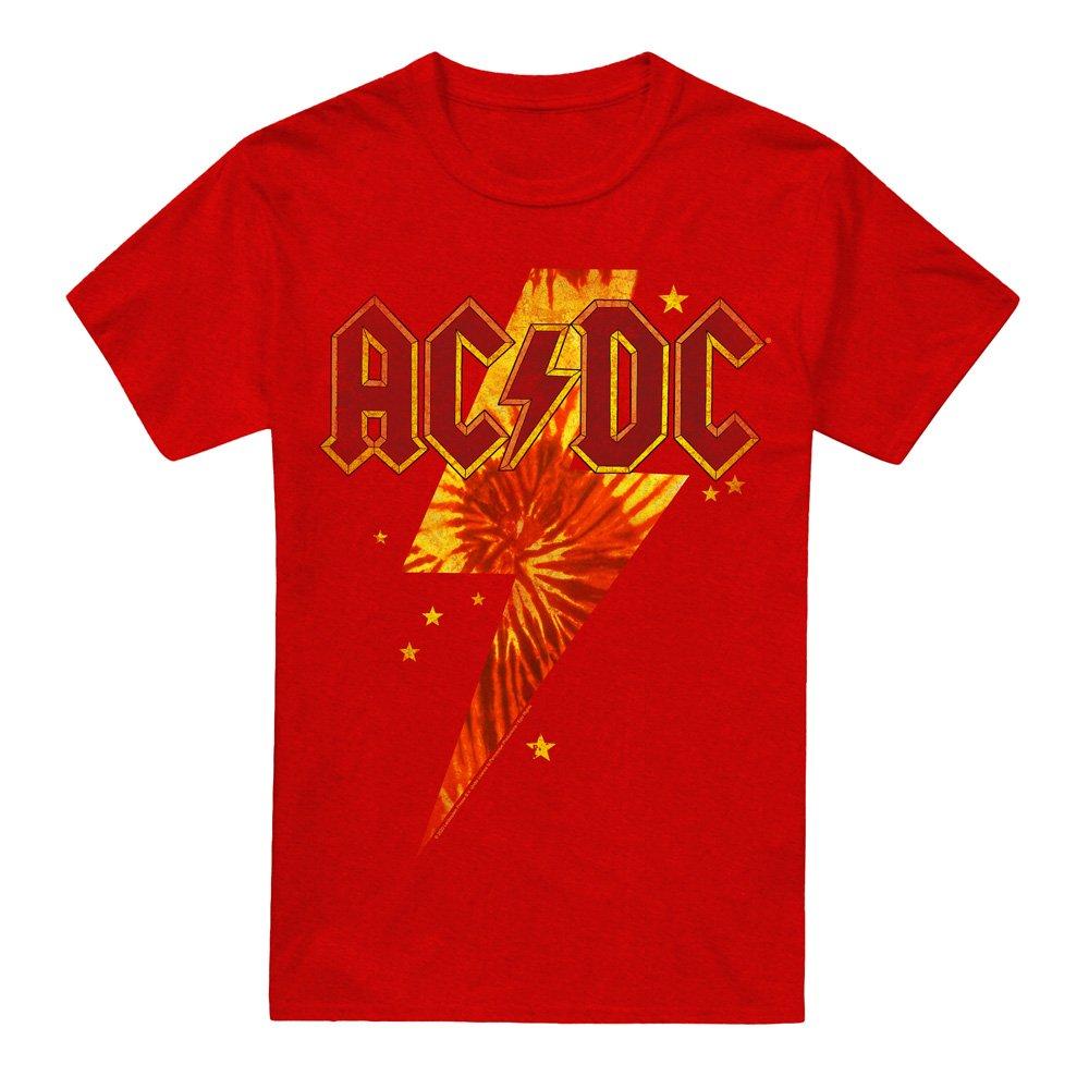 Red - ACDC - AC DC Tie Dye BoltT Shirt Red - 4