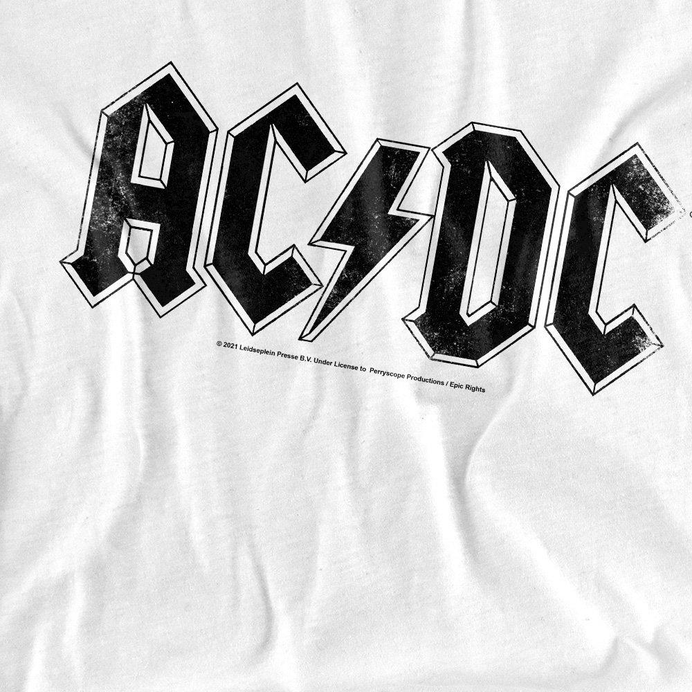 White - ACDC - AC DC Logo Raglan T-Shirt White - 2