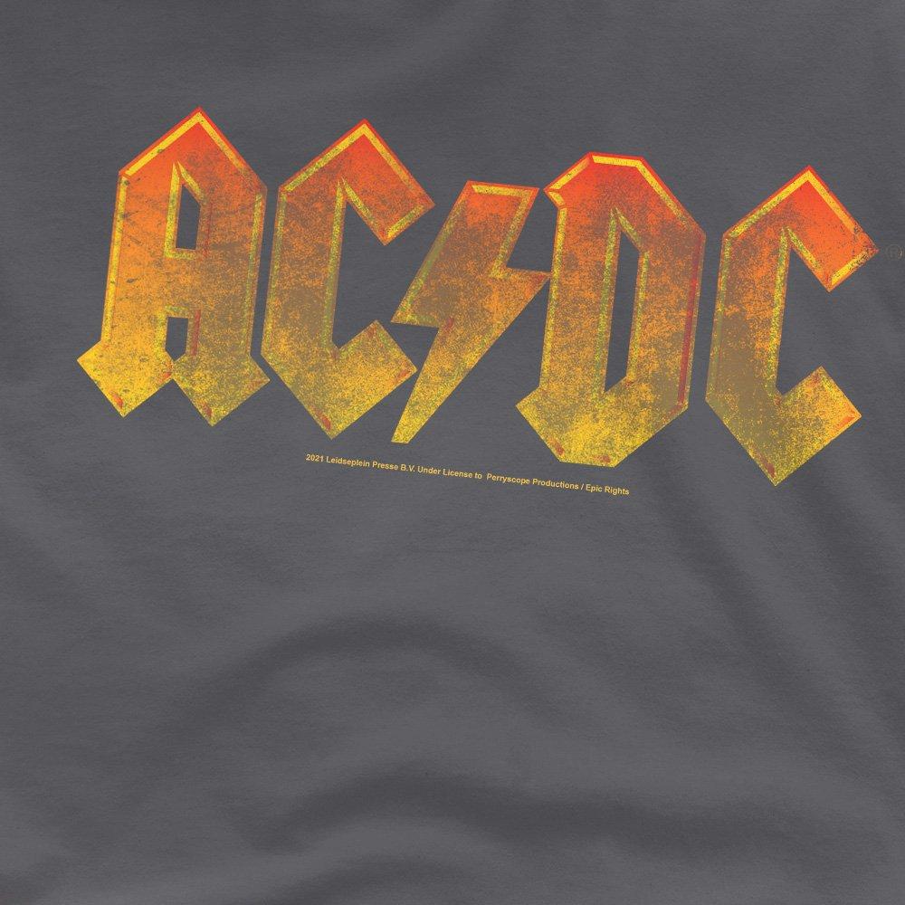 Charcoal - ACDC - AC DC Gradient Logo Unisex T Shirt Charcoal - 2