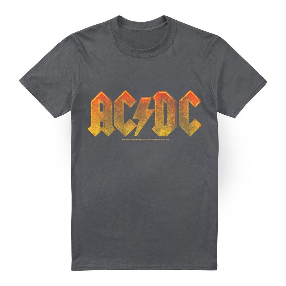 Charcoal - ACDC - AC DC Gradient Logo Unisex T Shirt Charcoal - 4