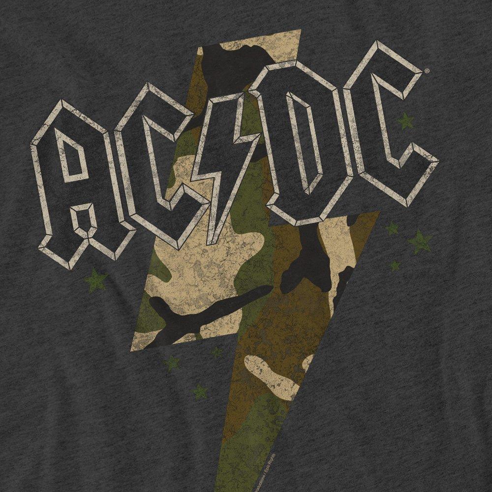 Charcoal - ACDC - AC DC Camo Bolt T-Shirt Charcoal - 2