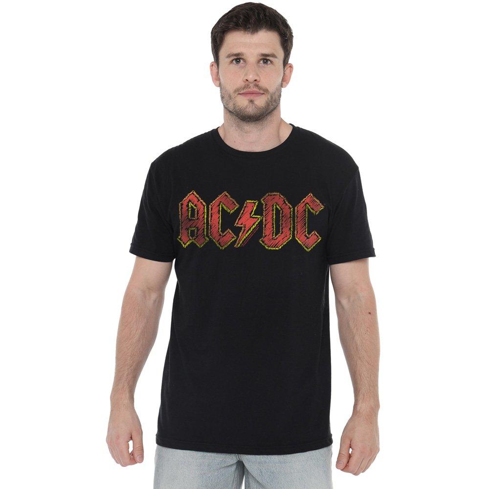 Black - ACDC - AC DC Hand Drawn Logo T-Shirt Black - 1