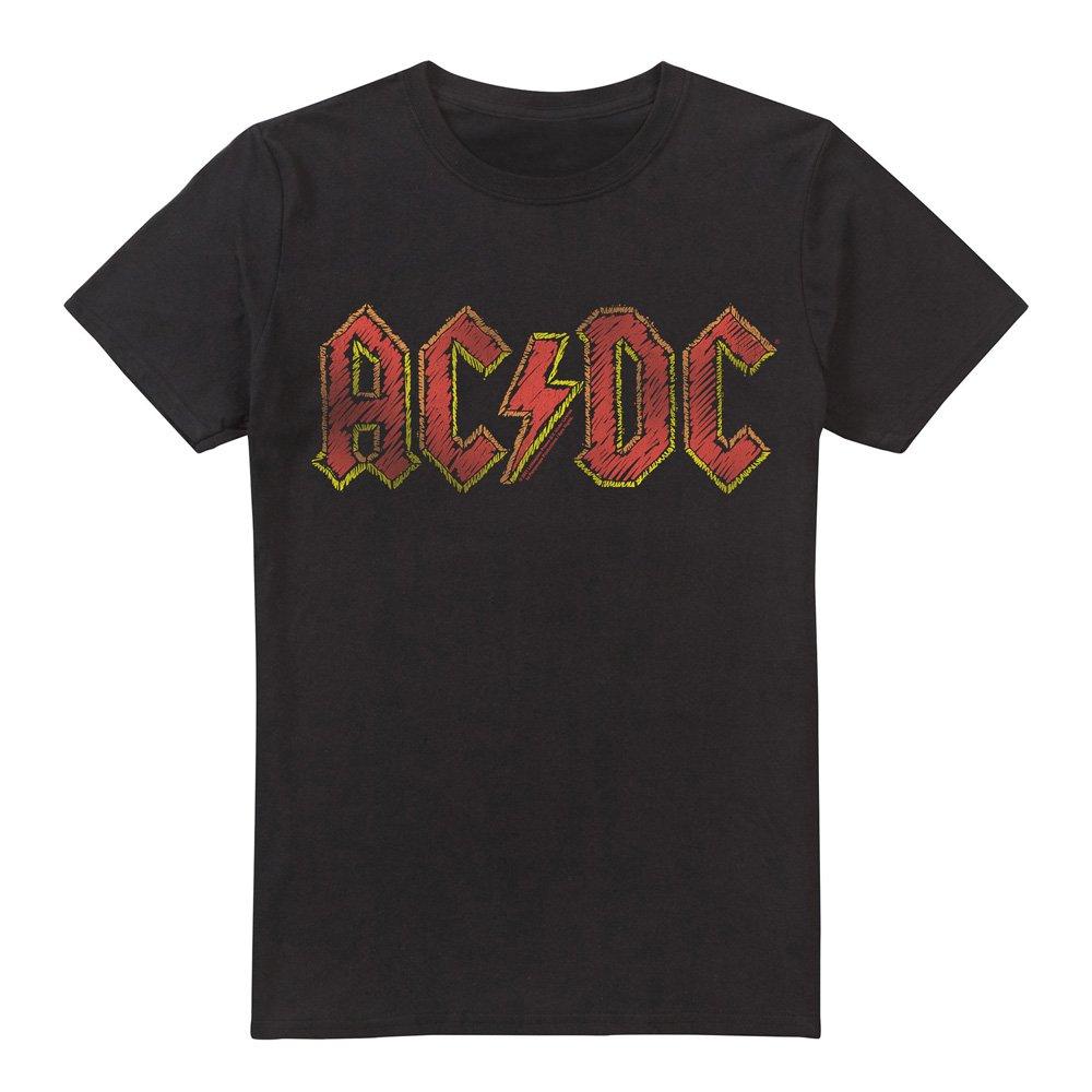 Black - ACDC - AC DC Hand Drawn Logo T-Shirt Black - 4