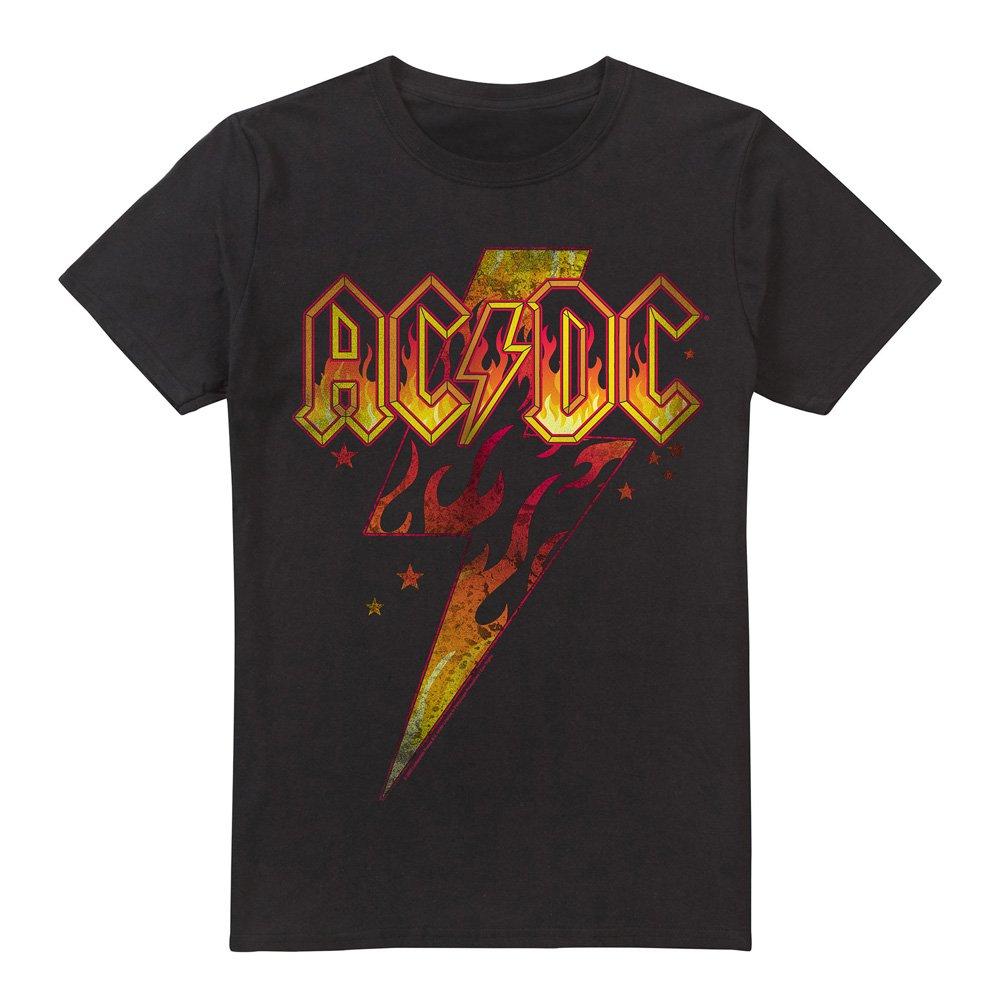 Black - ACDC - AC DC Fire Bolt T-Shirt Black - 4