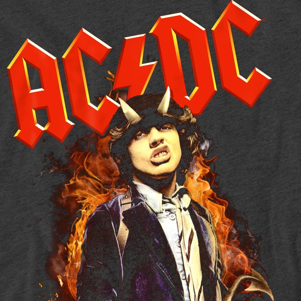 Charcoal - ACDC - AC DC Fire And Horns T-Shirt Charcoal - 2