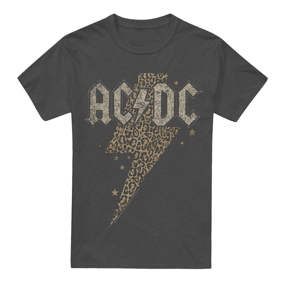 Charcoal - ACDC - AC DC Leopard Bolt T-Shirt Charcoal - 4