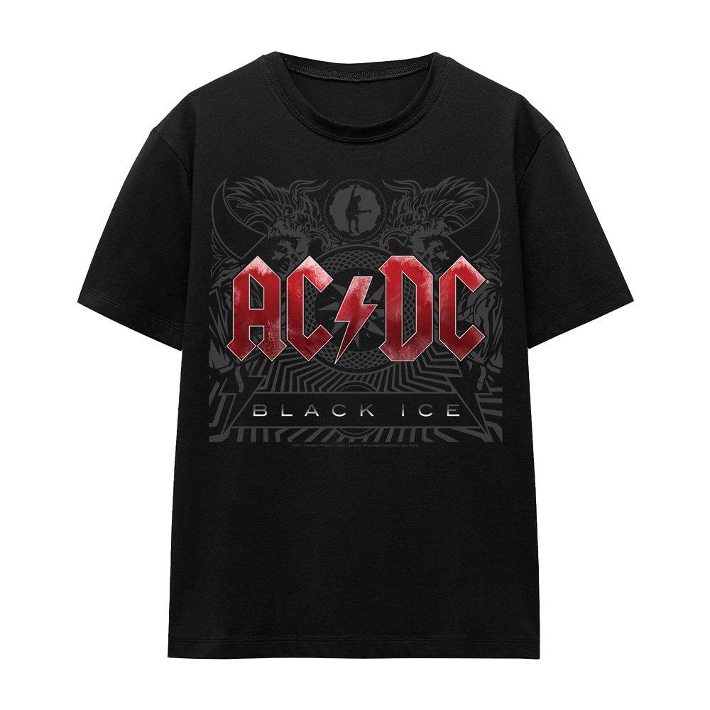 Black - ACDC - AC DC Black Ice Ladies T Shirt Black - 4