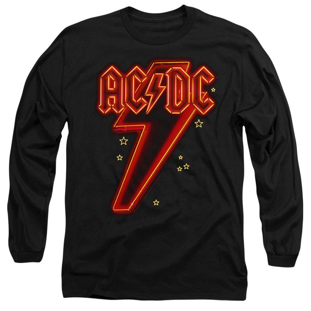 Black - ACDC - ACDC Neon Bolt Mens Long Sleeve T Shirt Black - 1