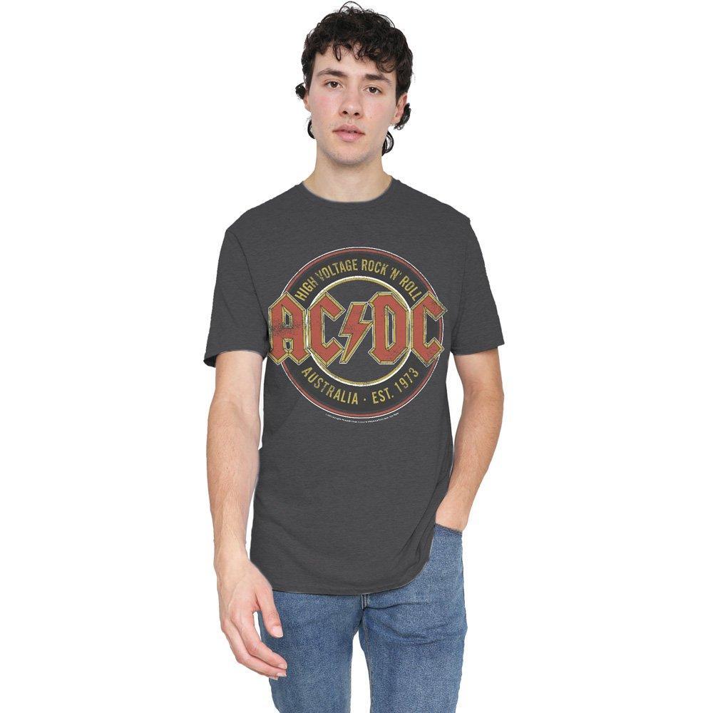 Charcoal - ACDC - AC DC Est. 73 T-Shirt-Charcoal - 1