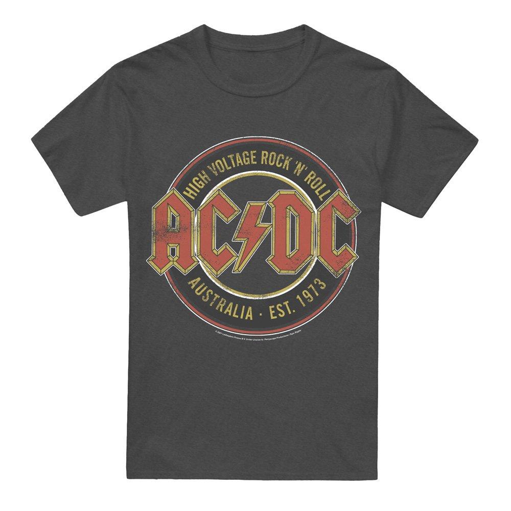 Charcoal - ACDC - AC DC Est. 73 T-Shirt-Charcoal - 4