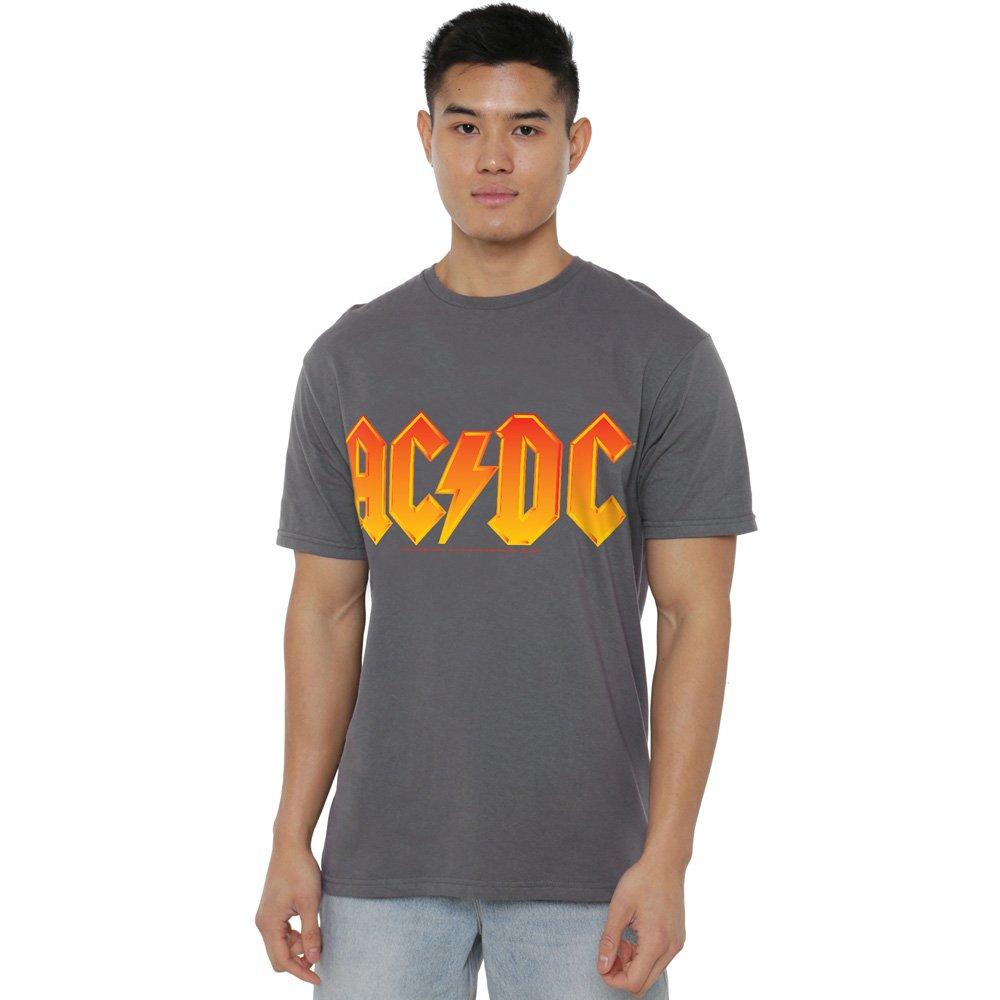 Charcoal - ACDC - AC DC Logo T-Shirt Charcoal - 1