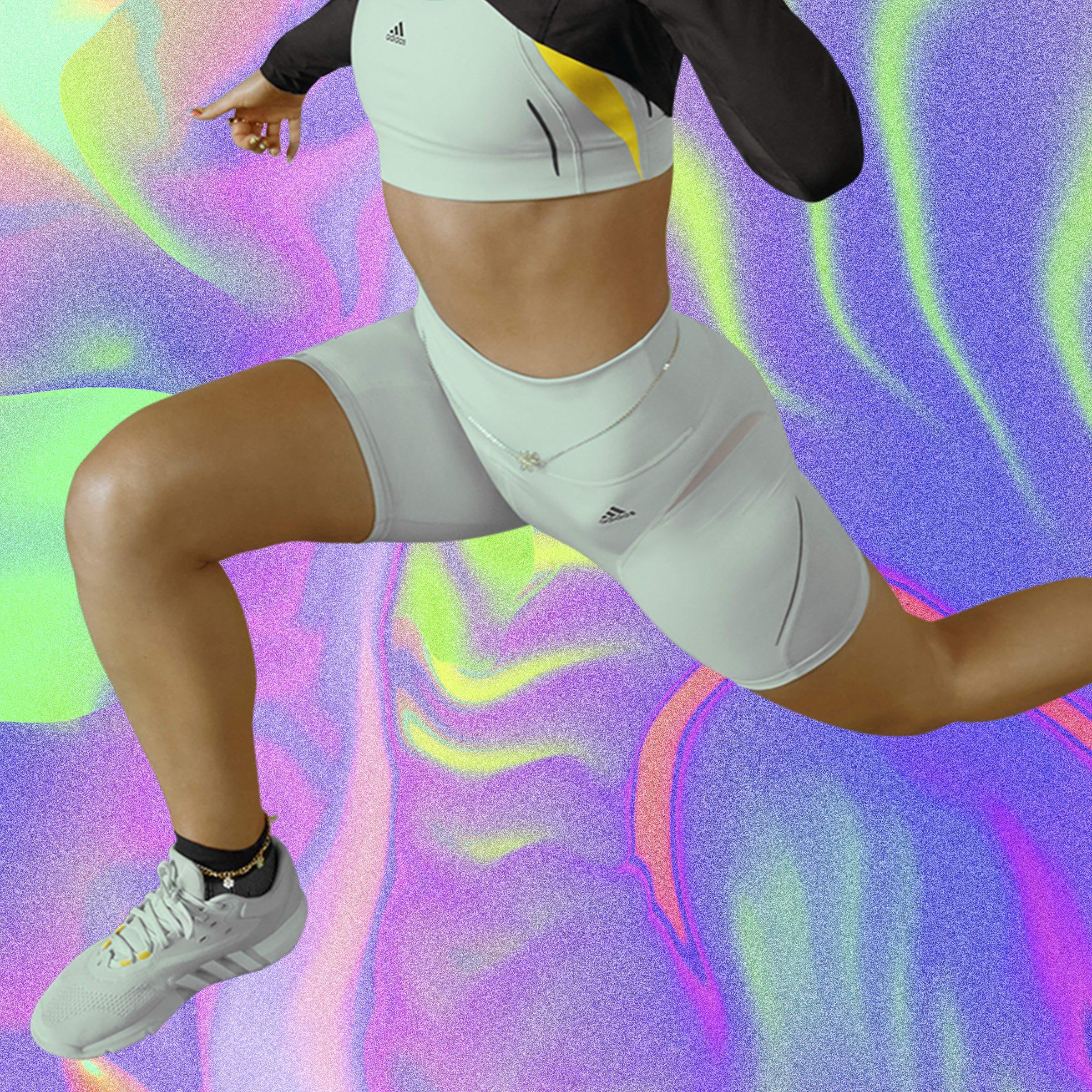 Verde Lino - adidas - Tailored Hiit 45 Seconds Training Short Tights Wom Gym Legging Womens - 12