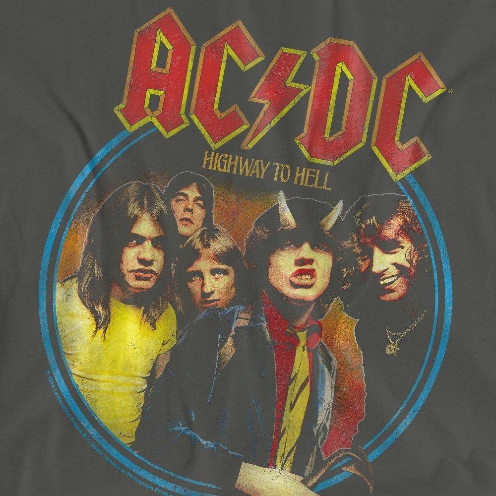 Charcoal - ACDC - AC DC Highway To Hell Ladies T Shirt Charcoal - 2