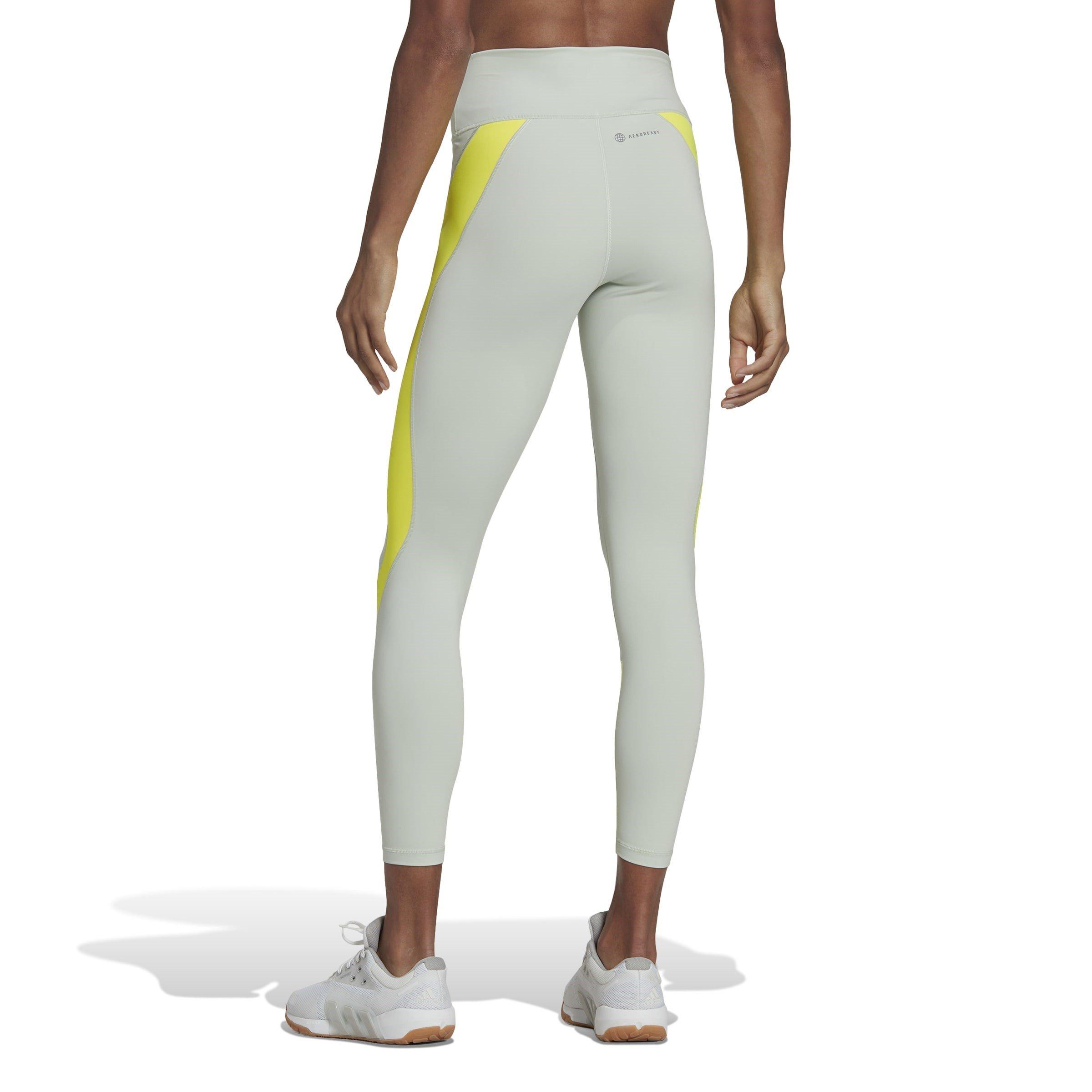 Vert lin. - adidas - Training Essentials Hiit Colourblock 7/8 Leggings Gym Leggings Womens - 3