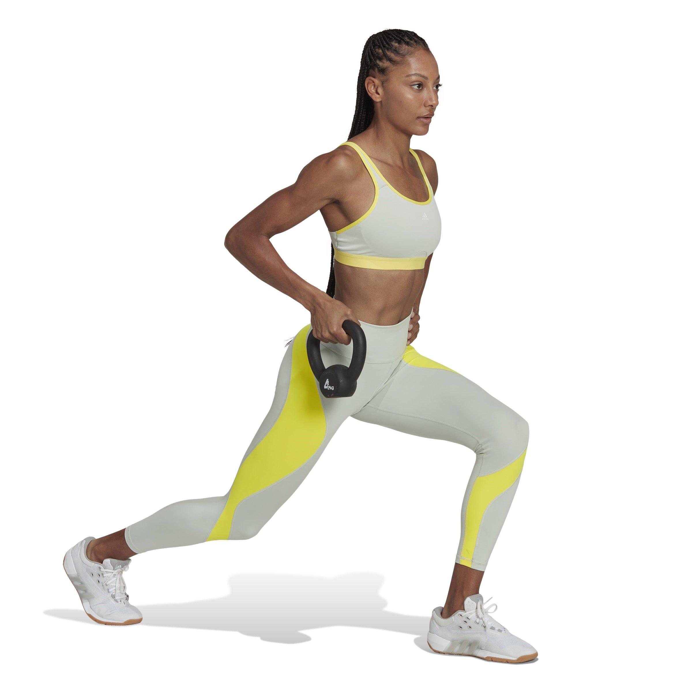 Vert lin. - adidas - Training Essentials Hiit Colourblock 7/8 Leggings Gym Leggings Womens - 4