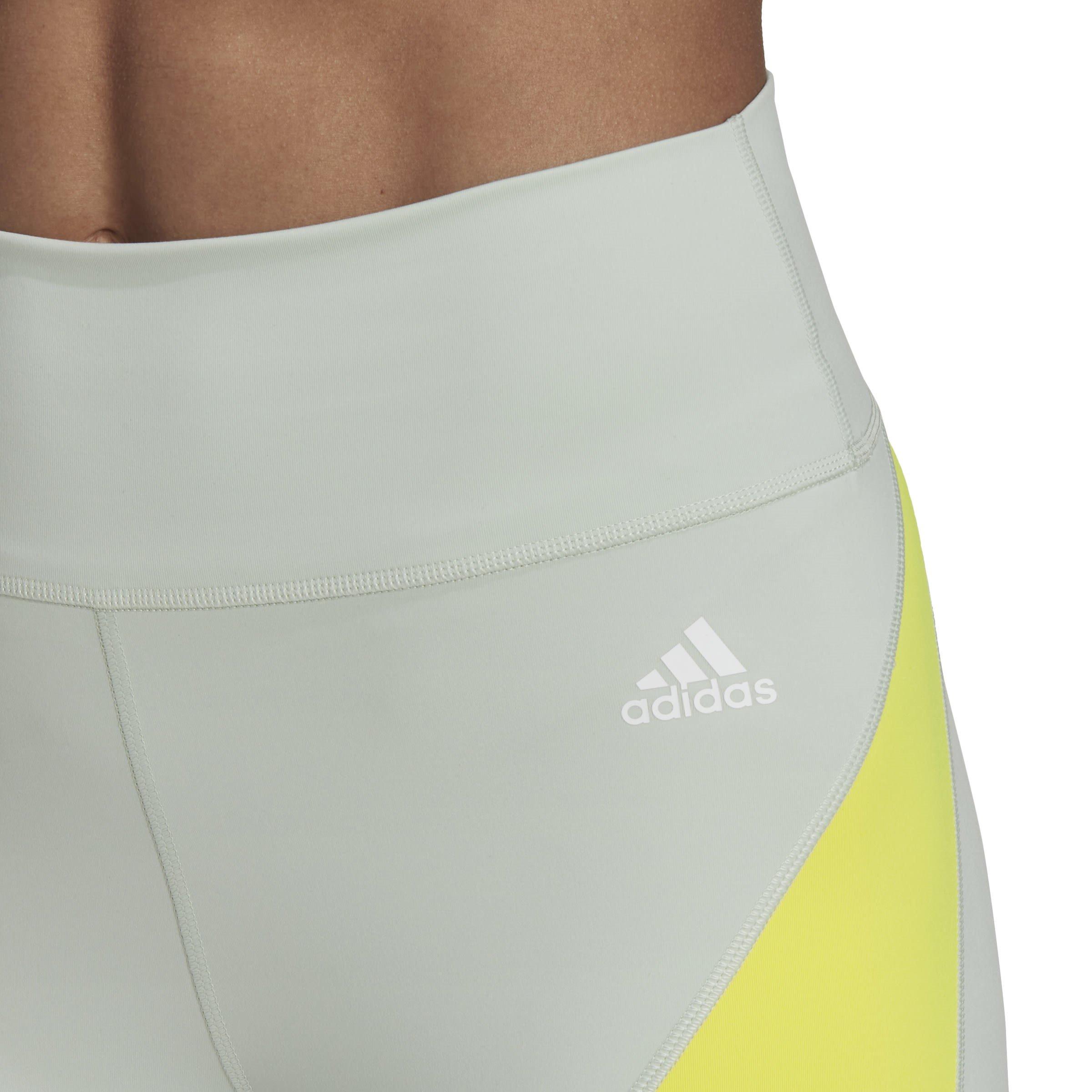 Vert lin. - adidas - Training Essentials Hiit Colourblock 7/8 Leggings Gym Leggings Womens - 7